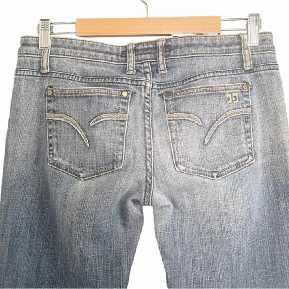 Joe’s Jeans Low Rise Flare Medium Wash Cotton Denim Bootcut Wide Leg Size 28 | 6 - Picture 5 of 14